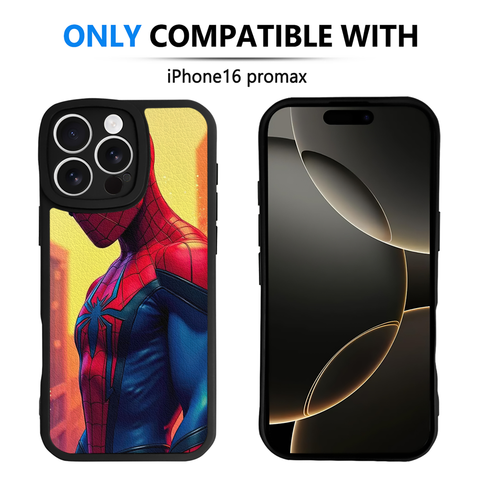 Spider Man スパイダーマン 【iPhone 16シリーズ対応】シリコンスマホケース（レザー調） 材質：シリコン